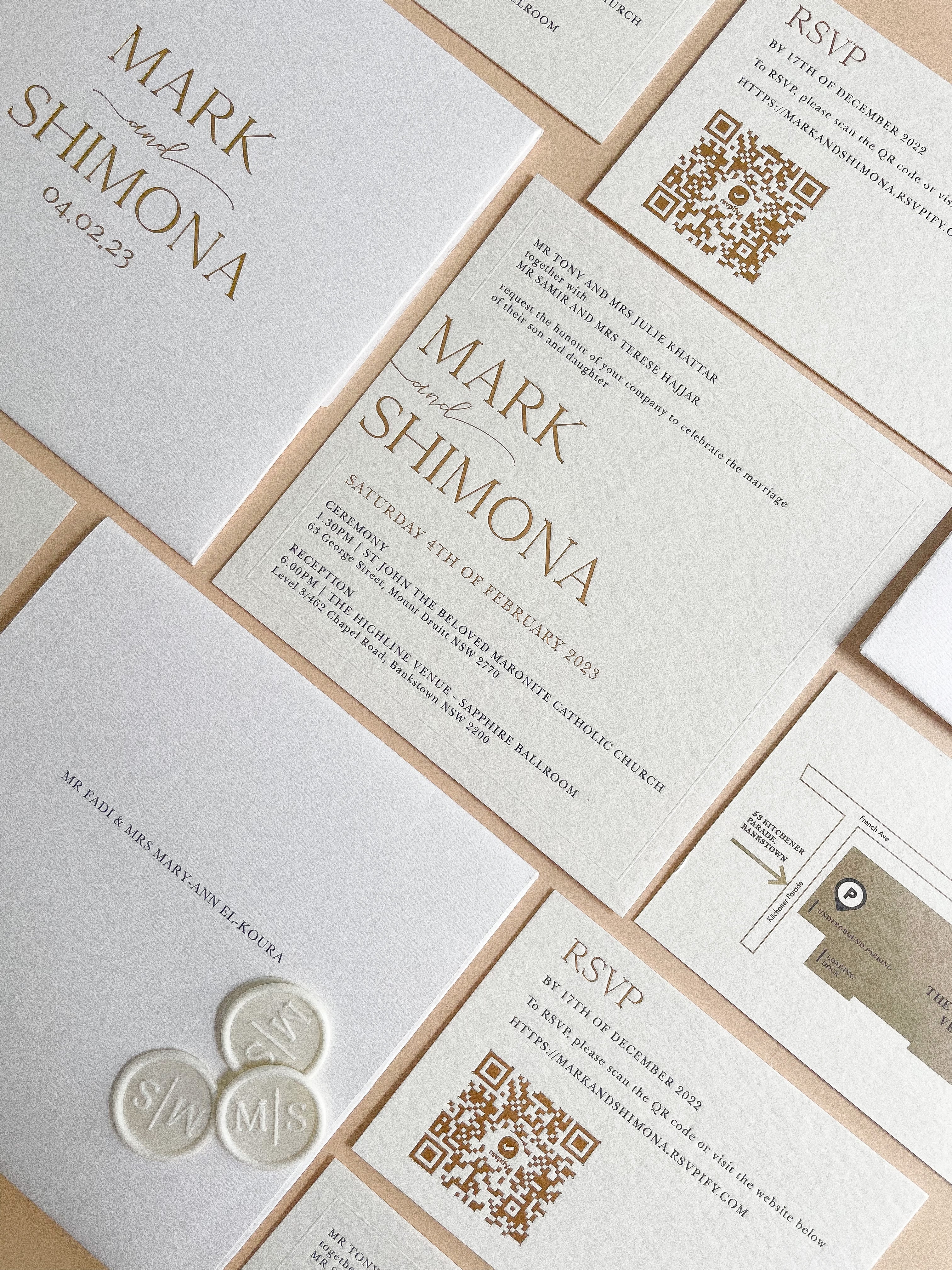 Mark and Shimona Invitation Suite (50)