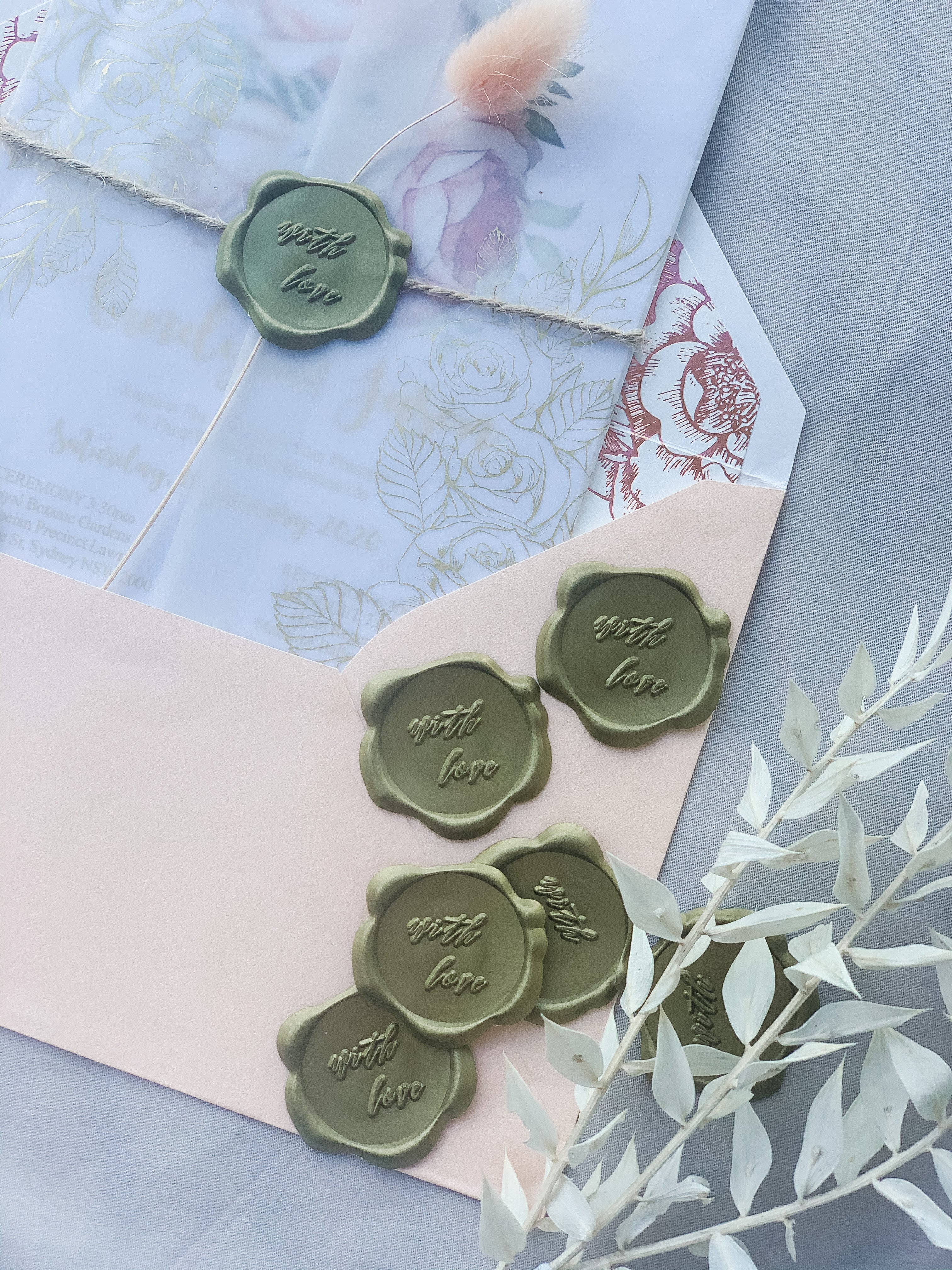 L'AMOUR self adhesive wax seals