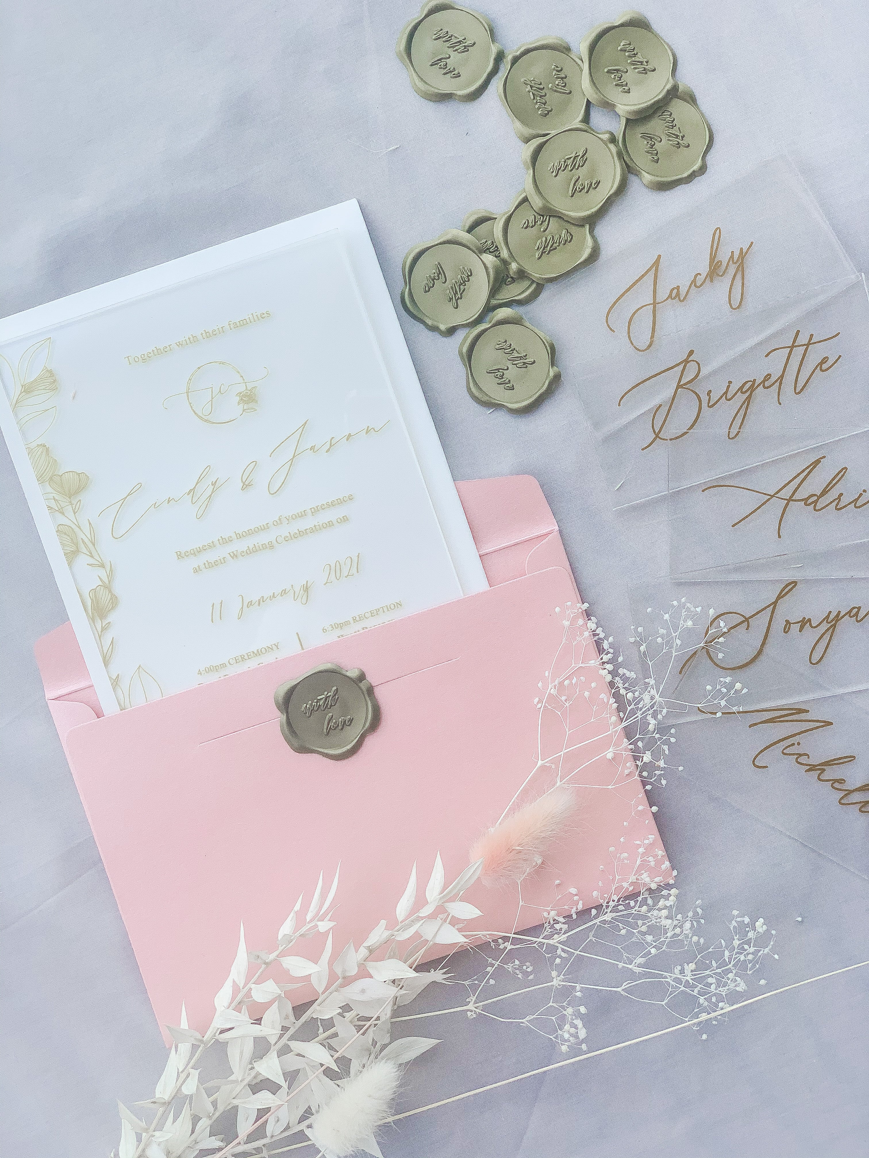 L'AMOUR self adhesive wax seals