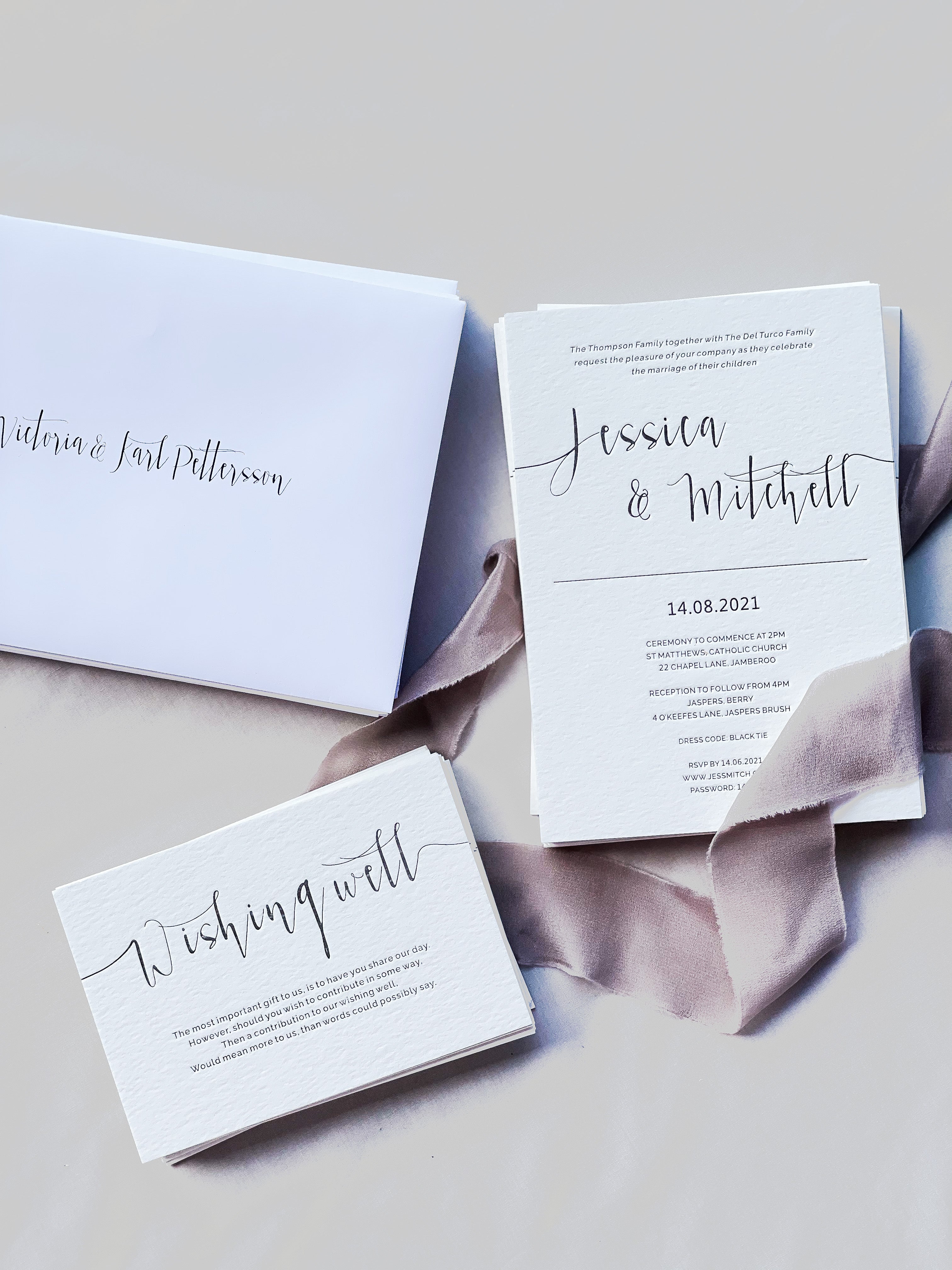 Jessica & Mitchell Invitation Suite (50)