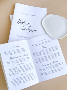 Georgina Ceremony Booklets
