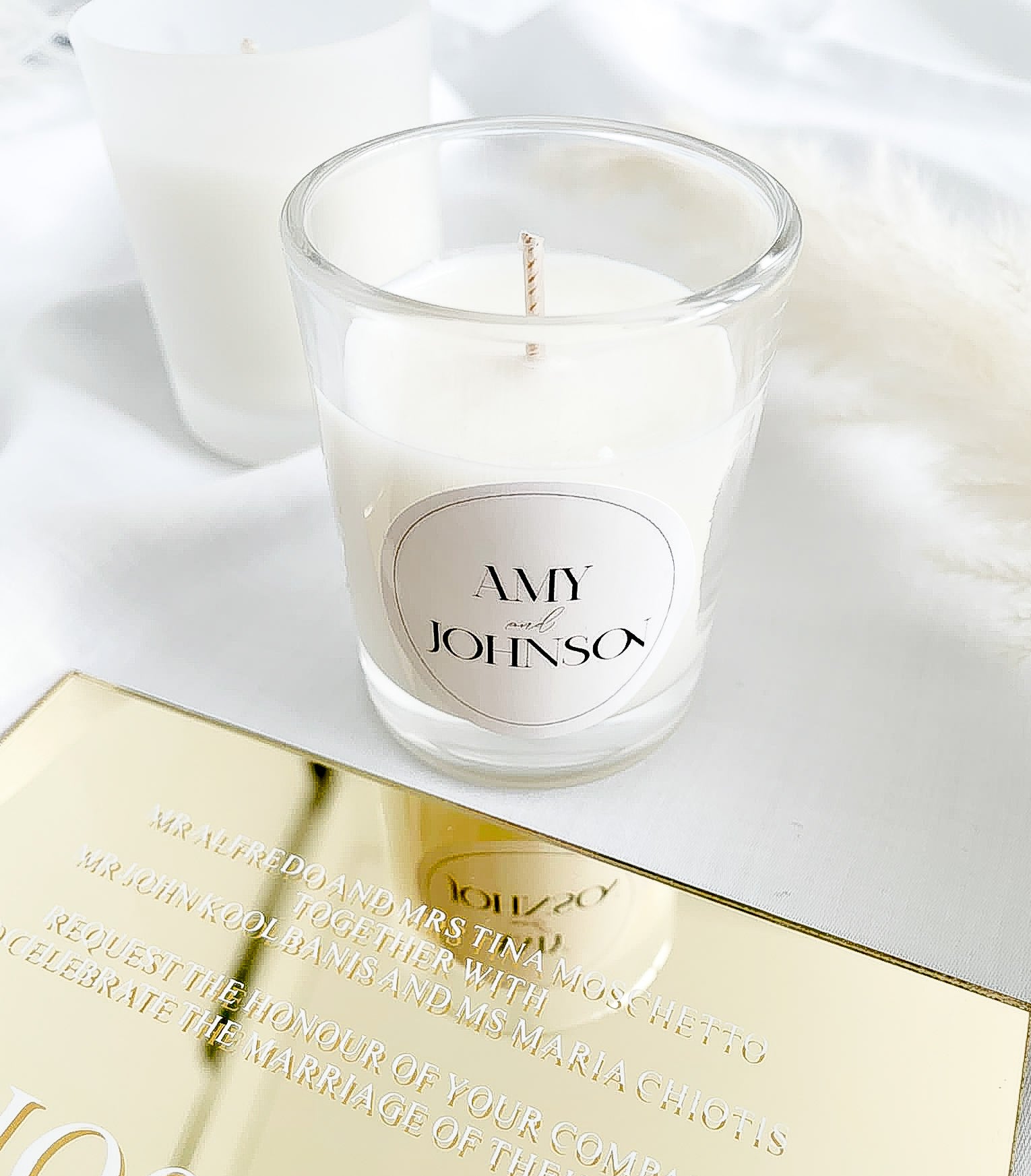 Mini candle favours - clear votive jar