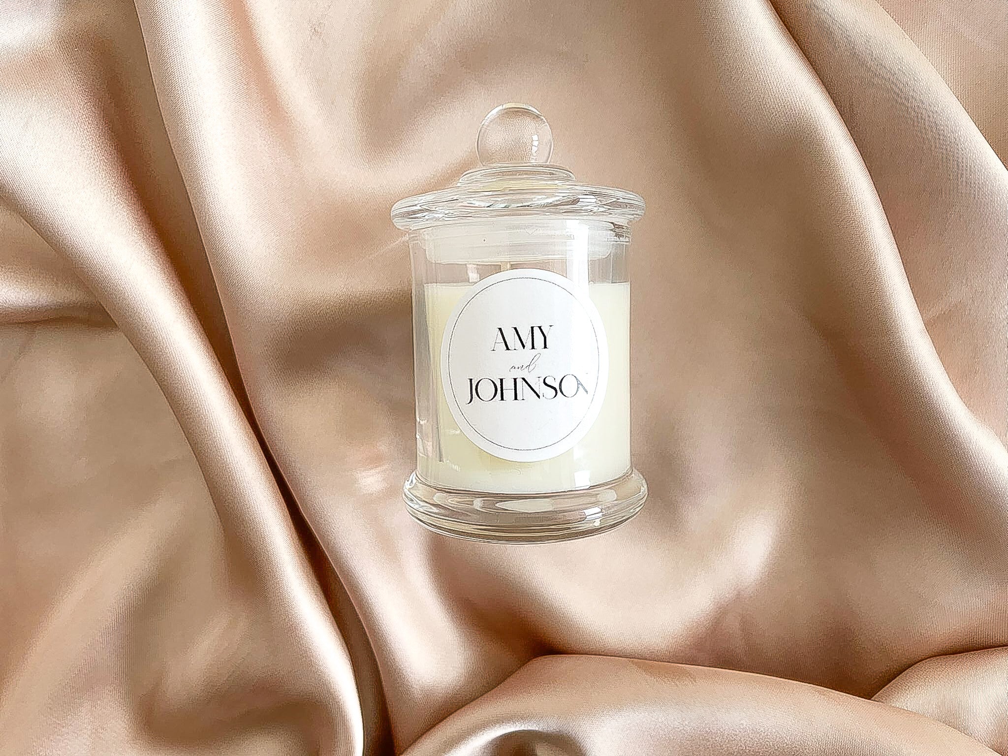 Mini candle favours - clear danube jar