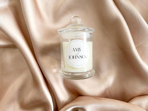 Mini candle favours - clear danube jar