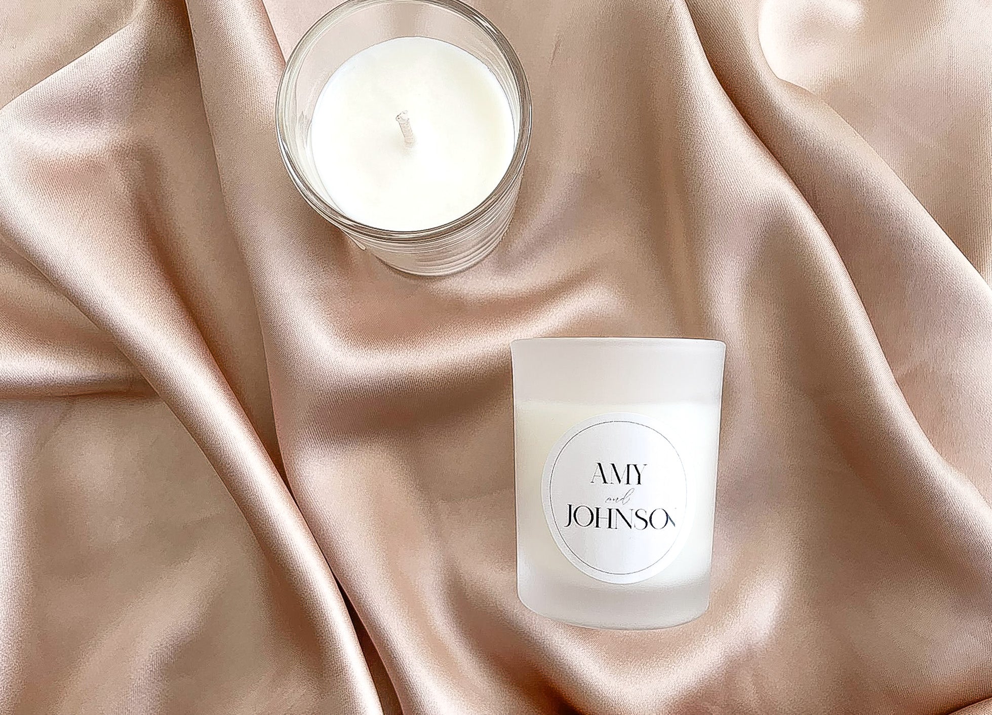 Mini candle favours - frosted votive jar