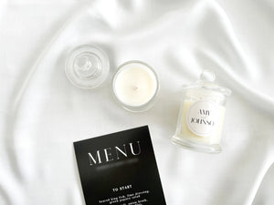 Mini candle favours - clear danube jar